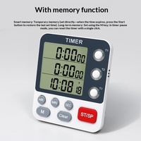 Timer Digital Tiga Saluran, Timer Hitung Mundur Independen, Mode Senyap, Pengingat Waktu untuk Memasak di Dapur dan Pekerjaan Industri