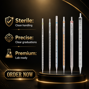 Pipette sérologique graduée de 10 ml avec bouchon filtrant, outil de mesure de laboratoire - Product Image 3