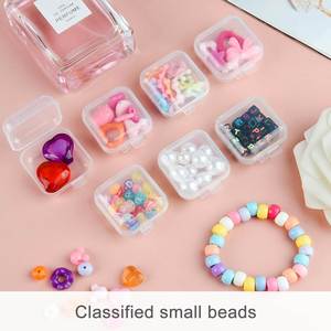 Mini <b>Square</b> Clear Glossy Eco-Friendly Plastic PP Classic Multifunction Jewelry Box Hinged Lid Earring Organizers Storage - Product Image 5