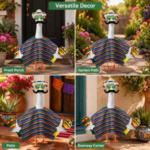 Disfraz de Ganso para Porche al por Mayor, Traje de Fiesta Mexicana, Sombrero, Gafas de Sol, Bigote, Maracas, Decoración para Patio - Product Image 6
