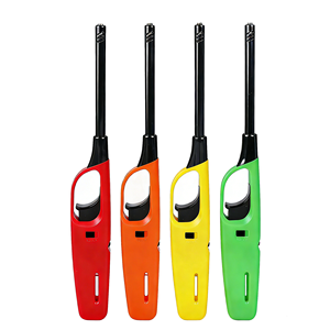 Meilleure vente : Briquet de cuisine électrique portable en plastique, design dessin animé, à gaz butane, sûr, durable, coupe-vent, rechargeable, pour la cuisine et les bougies - Product Image 2