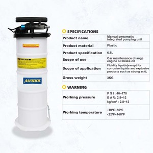 Extracteur d'huile manuel <span class=keywords><strong>2</strong></span>-en-1, aspire l'eau, 6,5 l, pour automobile, système de purge, pour liquide pneumatique - Product Image 6