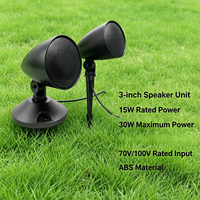 Haut-parleur extérieur de 3 pouces 15W pour aménagement paysager, 70V 100V, étanche en ABS, avec piquet de fixation au sol, pour villas, parcs et centres de villégiature - Vente en gros usine