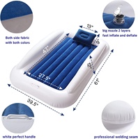 Ensemble de lit gonflable de voyage pour enfants avec côtés surélevés et pompe à Air électrique à remplissage rapide 120V