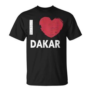 Maglietta I Love Dakar per gli amanti di Dakar, maglietta promozionale - Product Image 1