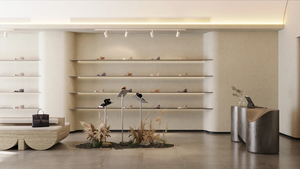 Unité de design d'intérieur et d'aménagement de magasin de chaussures de sport et de vente au détail pour chaussures à talons hauts modernes sur mesure - Product Image 5