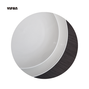 New Design Circular Horizontal LineWhite Porcelain Plates for Wedding High Quality Dinner Set Ceramic Plate - Product Image 6