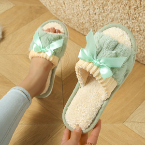 Hot Sale Wholesale EVA Sole Slippers for Women Luxury Plush Flat Slippers With Best Quality - Product Image 5