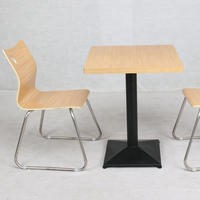 Meubles de restaurant, ensemble de table en bois massif en forme de U pour 2 personnes, tailles personnalisables, design moderne, usage commercial