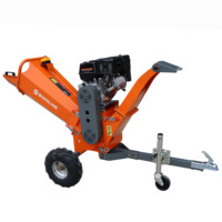 Broyeur de bois à essence 500cc avec coupe-tambour et transmission par courroie pour le broyage du bois et des branches, 19,5 ch