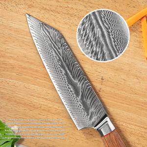 سكين العنبر دمشق AUS10 7 بوصة سكاكين يابانية بونكا السمك مع برشام فسيفساء المؤخرة - Product Image 5