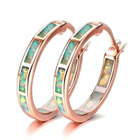 Boucles d'oreilles en opale de feu de 20 mm pour femmes