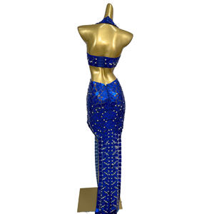 Robe de soirée longue de luxe avec <span class=keywords><strong>paillettes</strong></span> et strass pour femmes, robe de soirée dos nu, robe de banquet, robe de soirée, <span class=keywords><strong>tenue</strong></span> de club, <span class=keywords><strong>tenue</strong></span> de festival - Product Image 3