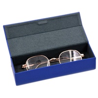 Étui à lunettes rectangulaire en cuir PU Bestclean, fait main, avec logo en relief, doublure en velours doux, grandes commandes acceptées
