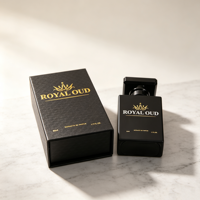 Boîte cadeau de luxe noire personnalisée avec logo pour flacon de parfum vide en verre – Emballage 30ml 50ml 100ml – Vente en gros