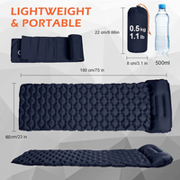 E-RIKE Tapis de camping ultraléger pour l'extérieur, matelas gonflable imperméable en TPU, matelas auto-gonflant avec oreiller