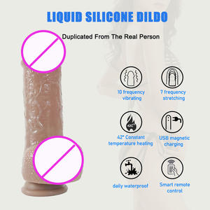 Silicone realistico 572g grande pene telecomando per la pelle sensazione di riscaldamento Dildo vibratore sesso giocattolo per le donne adulti per gli uomini giocattoli sessuali - Product Image 2