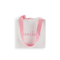 Sac cadeau en papier écologique avec logo argenté personnalisable pour bijoux cosmétiques vêtements artisanat shopping manipulation d'impression numérique