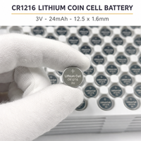 Pile bouton au lithium Ieeton Medical Factory Direct CR1216 3V 24mAh pour dispositif médical de surveillance continue du glucose (CGM)