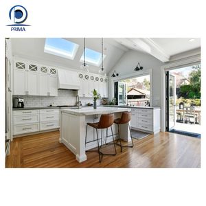 Armadio da cucina modulare di lusso <span class=keywords><strong>disegni</strong></span> gratuiti in legno massello impiallacciatura lacca finitura colonna romana armadietto di alta qualità - Product Image 2