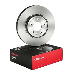 Disco <span class=keywords><strong>Freno</strong></span> <span class=keywords><strong>Brembo</strong></span> 09A75811 a 5 Fori, Rotore <span class=keywords><strong>Freno</strong></span> Anteriore Ventilato per Sostituzione OE Audi - Product Image 1