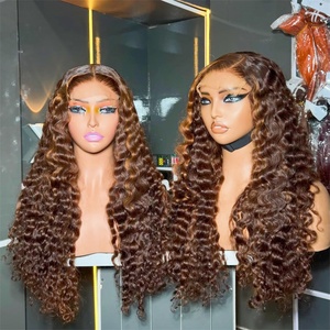 Perruques de cheveux humains vietnamiens bruts, très demandées, sans colle, avec dentelle HD, bouclées birmanes, fournisseur de perruques frontales en cheveux humains - Product Image 5