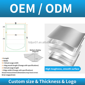 Nhà máy nắp kéo đứng lên túi rõ ràng/metalized cấp thực phẩm dây kéo hàng đầu bao bì nhựa bánh mì túi zip khóa thực phẩm khô túi - Product Image 5