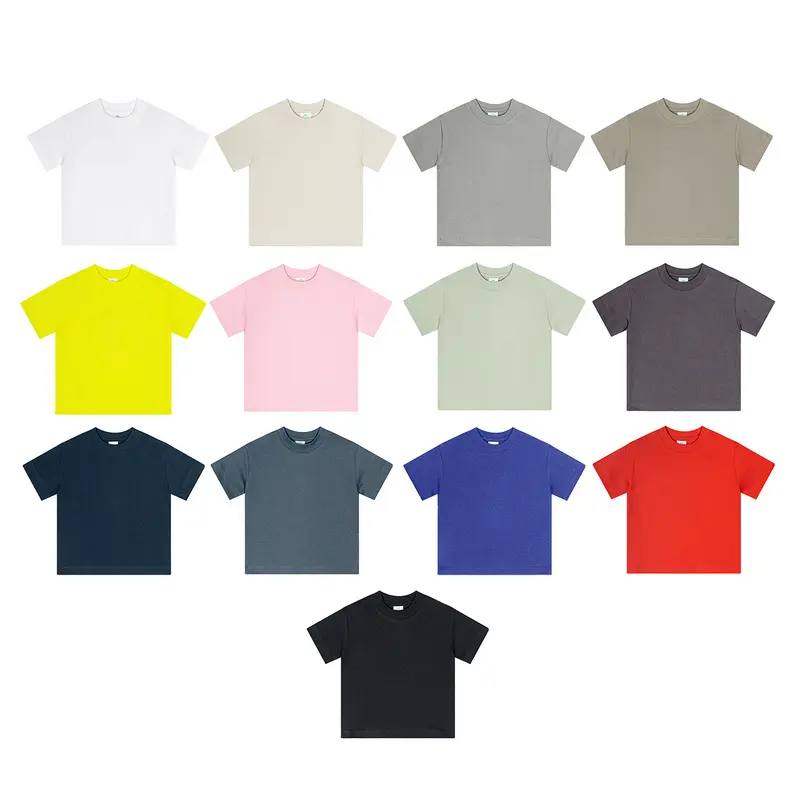 クールなTシャツ、テクニカルファブリックの子供用Tシャツ、ルーズファッションブランド、大型の子供用Tシャツ