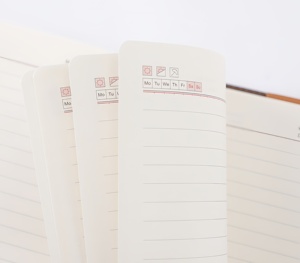 Quaderno con Copertina Rigida Formato A5, con Tasche Frontali <span class=keywords><strong>e</strong></span> Porta Penna, Carta Spessa 80gsm, 200 Pagine a Righe, Ricaricabile, per Riunioni - Product Image 4