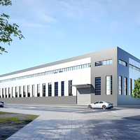 Edificio de taller de estructura de acero prefabricada con marco de pórtico y material de acero Q355B