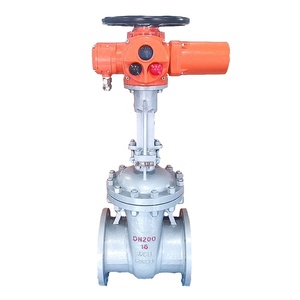 DKV Compuerta a Prueba de Explosiones de Hierro Fundido con Vástago Ascendente, Brida de Cuña, Accionamiento por Motor y Actuador Multivuelta - Product Image 1