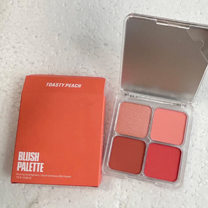 Paleta de Rubor de 4 Colores con Acabado Suave, Mate y Brillante, Pigmentos Mezclables, Aspecto Natural, <span class=keywords><strong>Maquillaje</strong></span> para Mejillas, Marca Privada, Logotipo Personalizado, Venta al Por Mayor - Product Image 5