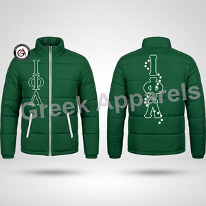 Iota phi Lambda เสื้อแจ็คเก็ตตัวยาวบุนวมเสื้อโค้ทผู้หญิงเสื้อแจ็คเก็ตผู้หญิงลายพี่น้อง Lambda Lambda - Product Image 3