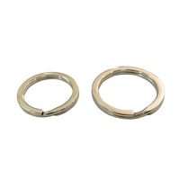 Edelstahl 304 Flacher Schlüsselring Silber Blanko Schlüsselanhänger O-Ringe 25mm