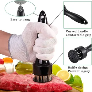 NOUVEAU Attendrisseur de viande en acier inoxydable à insertion rapide pour la maison, outil de cuisine pour attendrir le bœuf et les steaks - Product Image 4