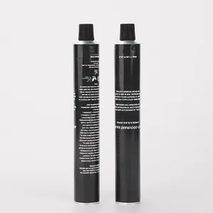 Emballage de tube en aluminium noir pur avec logo et impression différents pour tubes de crème pour les mains