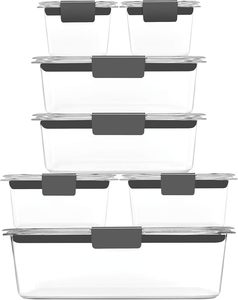 Rubbermaid Brilliance BPA-free 14-Piece nhựa thực phẩm lưu trữ container với Leak-proof rõ ràng có nắp đậy - Product Image 2