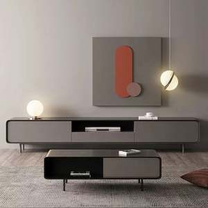 GEDO Ensemble de table en MDF Offre Spéciale personnalisé Meuble <span class=keywords><strong>TV</strong></span> moderne de gros pas cher Meuble de rangement avec pieds en fer Support <span class=keywords><strong>TV</strong></span> - Product Image 6