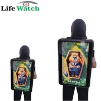 ODM OEM Écran tactile LCD numérique portable de 21,5 pouces avec contrôle par application Android, étanche, batterie longue durée, pour sac à dos