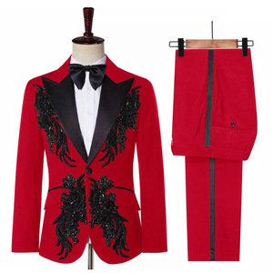Trajes de esmoquin para hombre al por mayor, trajes formales de ceremonia para <span class=keywords><strong>novio</strong></span>, trajes de fiesta de cumpleaños, pantalones de <span class=keywords><strong>traje</strong></span> de 2 piezas - Product Image 4