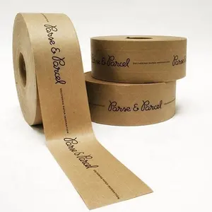 Individuell bedruckte karton verpackung selbst klebe kraft papier band