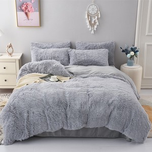 Mới Đến Màu Rắn 3 Mảnh Polyester Bộ Đồ Giường Đặt Quilt Bìa Gối Cho Phòng Ngủ Khách Sạn Trang Trí Nội Thất - Product Image 2