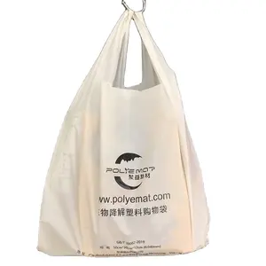 Bolsa de compras personalizable Bolsas de embalaje compostables 100% Bolsas de plástico biodegradables