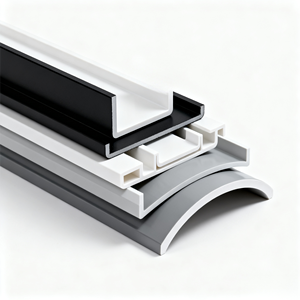 Custom Extruded <strong>Plastic</strong> Framing Industrial Refrigerator <strong>Window</strong> Door Frame Door Protection OEM ODM Extrusion Railings Cutting - Product Image 1