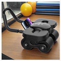 Rouleau d'exercice abdominal à 4 roues pour appareil d'amincissement du corps, entraînement de gym double