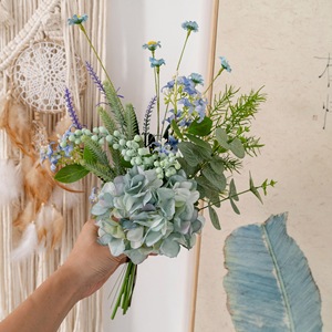 Bouquet de fleurs artificielles CallaFloral, hortensia en tissu tissé plastique, décorations de mariage - Product Image 2