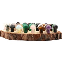 Breloques champignon rayure Druzy géode Agate guérison pierres précieuses cristaux champignon pierre semi-précieuse artisanat pour la décoration de la maison