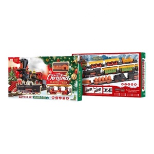 Jouets de <span class=keywords><strong>Noël</strong></span> d'exportation transfrontalière, arbres de <span class=keywords><strong>Noël</strong></span>, véhicules à chenilles <span class=keywords><strong>électrique</strong></span>s, <span class=keywords><strong>train</strong></span> classique 1:87 avec lumières et musique en cadeau - Product Image 1