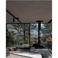 Cheminée à éthanol en acier moderne autoportante, cheminées suspendues intérieures/extérieures pour villas, salons, hôtels, 600 mm