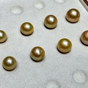 Perla de Agua Dulce Gris de 10-12 mm, Color Multi-Lino Natural Auténtico, Círculo Perfecto con Espejo, con Luz Intensa, Ligeramente Imperfecta, sin Tratar - Product Image 2